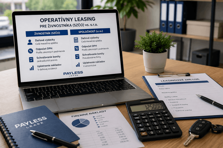Operatívny leasing pre živnostníka (SZČO) vs. s.r.o.: Aké sú rozdiely z pohľadu daní, DPH a schvaľovania?